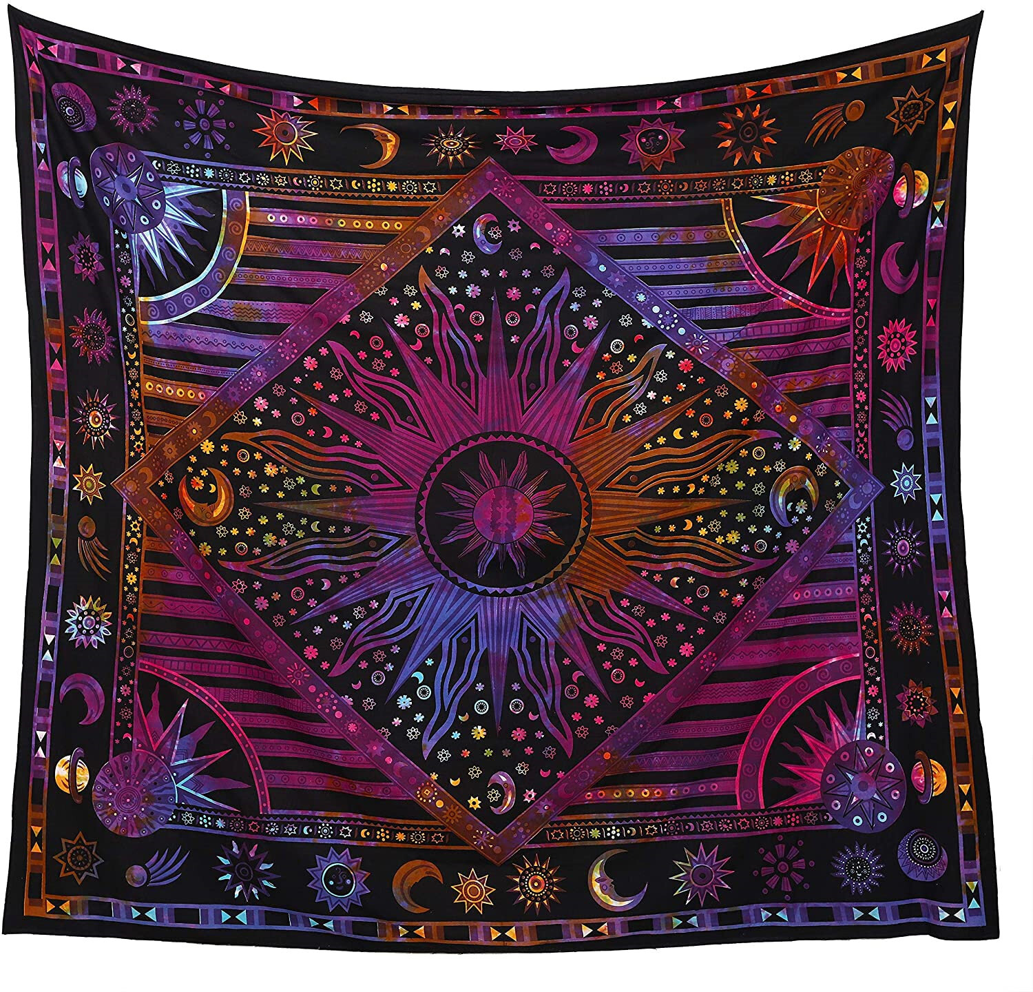 Beautiful Purple Small Tapestry Poster Indian Table Cover Wall Hanging Cotton
