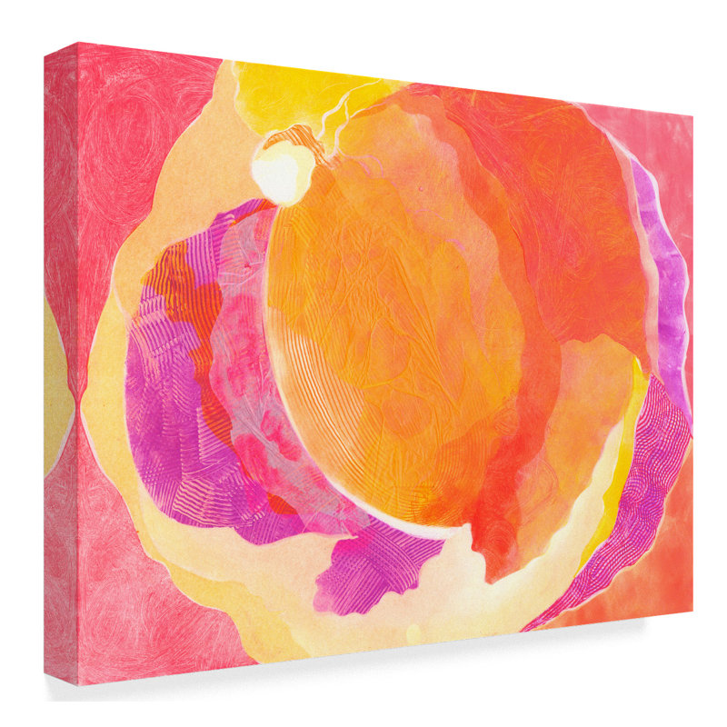 East Urban Home Cabbage Rose V Acrylic Painting Print On Wrapped