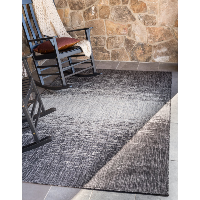 Pindall Gray Black Indoor Outdoor Area Rug Reviews Joss Main