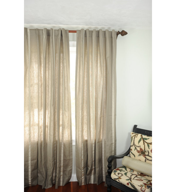 Sorrento Striped Sheer Rod Pocket Single Curtain Panel Joss Main