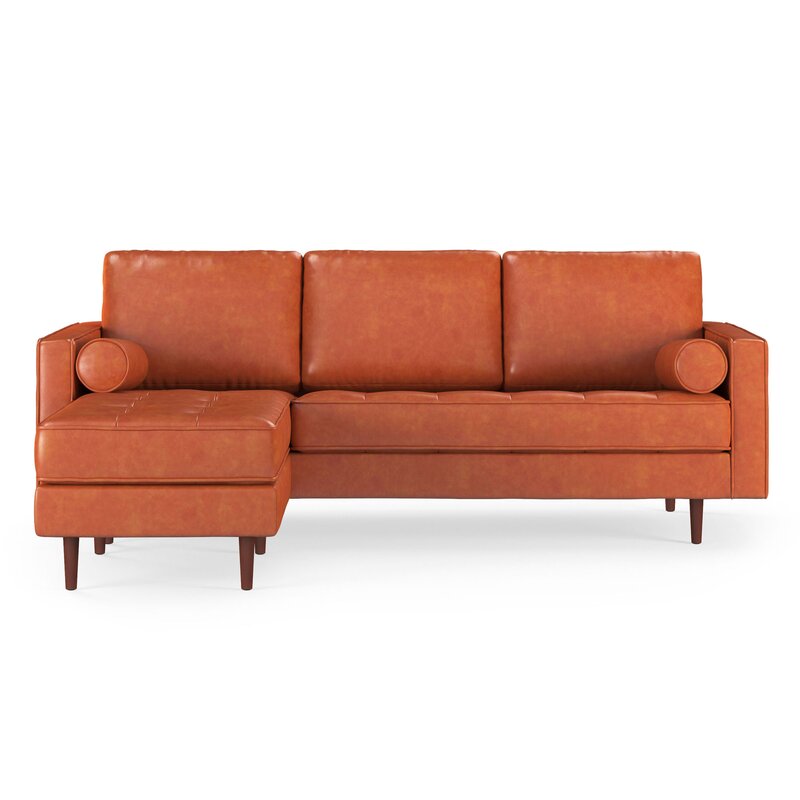 Trent Austin Design Bombay Leather Reversible Modular Sectional