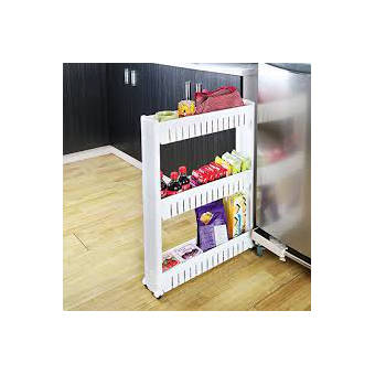 Evideco 3 Tier Slim Rolling Multi Purpose Kitchen Bathroom Utility