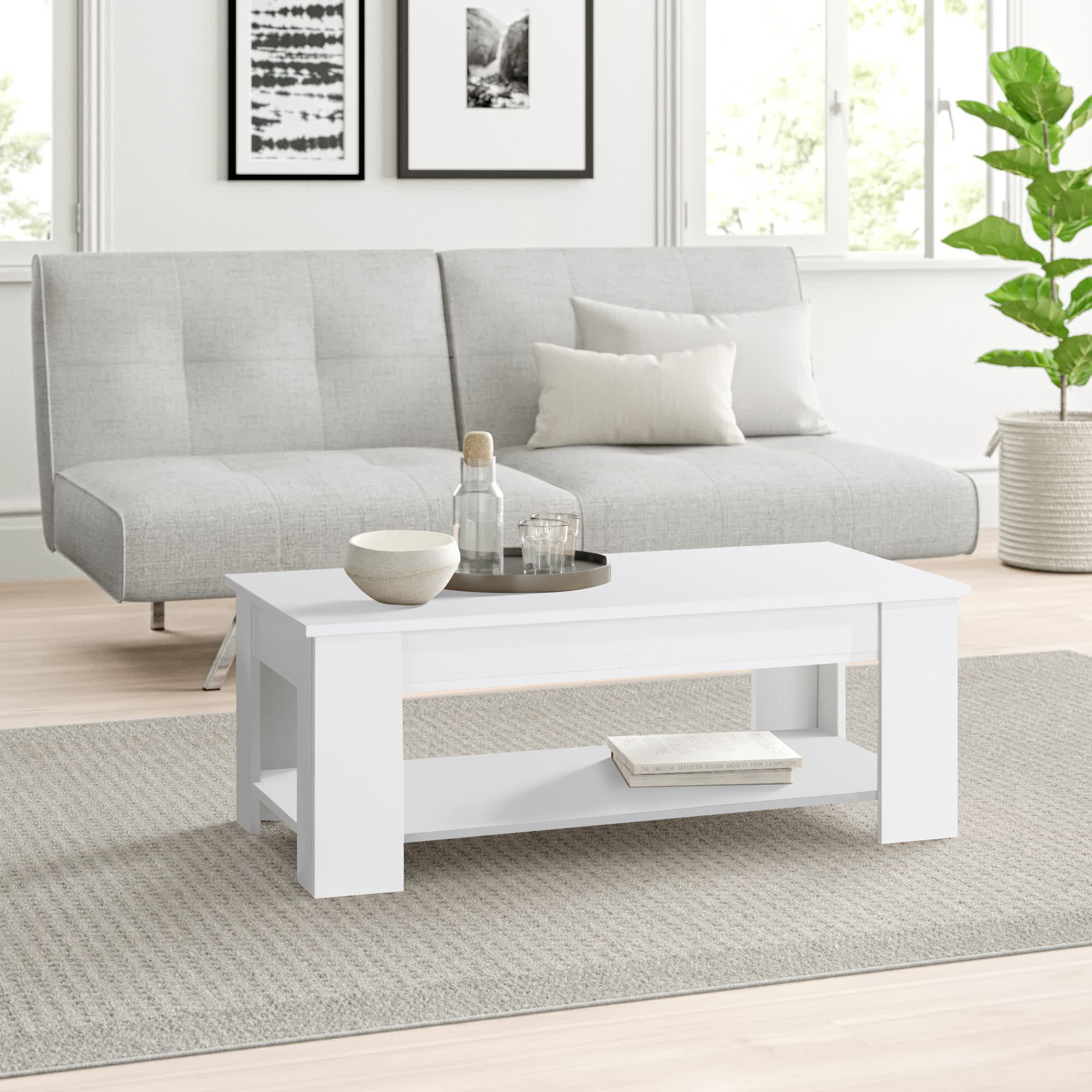 Zipcode Design Adrianne Lift Top Extendable Coffee Table with Storage ...