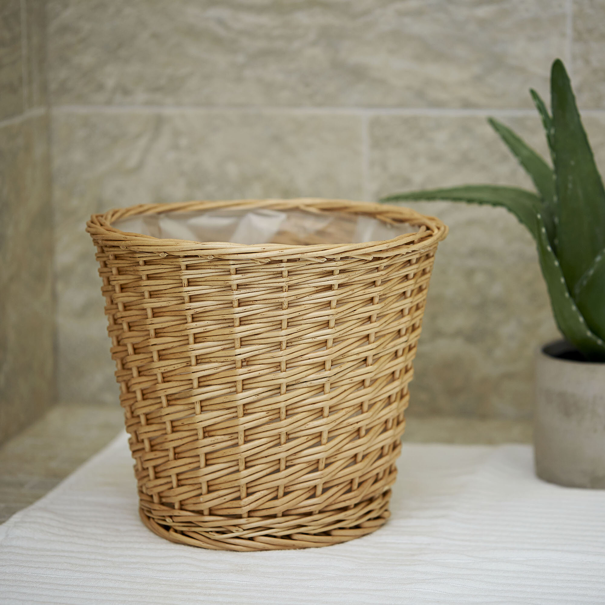 Household Essentials Wicker 3 Gallon Waste Basket & Reviews | Wayfair