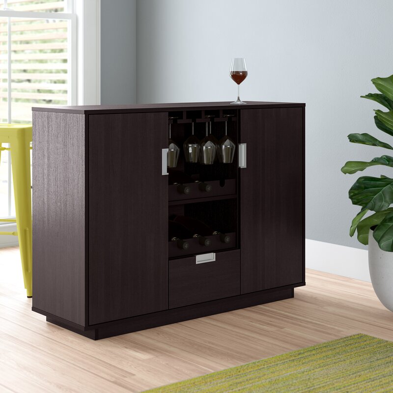 Zipcode Design Attica Bar With Wine Storage Reviews Wayfair