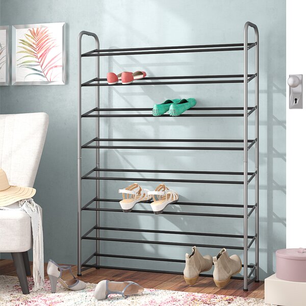 Rebrilliant 8 Tier 40 Pair Shoe Rack Reviews Wayfair Ca