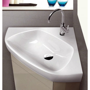 Mini Corner Bathroom Sink Wayfair Arda Ceramic 26 Corner Bathroom Sink