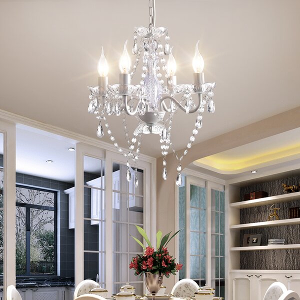 Feather Chandelier LED Fashion Bedroom Living Room Chandelier Simple Interior Art Deco Lamp White Lighting Ceiling Lamp Chandelier-white-60CM