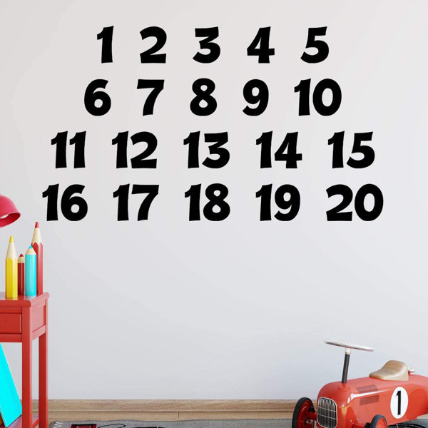 Zoomie Kids Numbers For Kids Classroom Educational Vinyls Wall Decal Wayfair