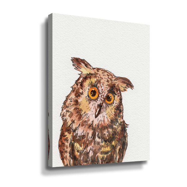 Redwood Rover Owl So Curious Bird - Print on Canvas | Wayfair