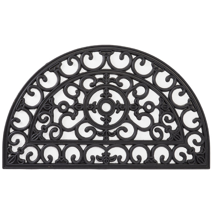New Elegant Half Circle Durable Rubber Wrought Iron Style Scroll