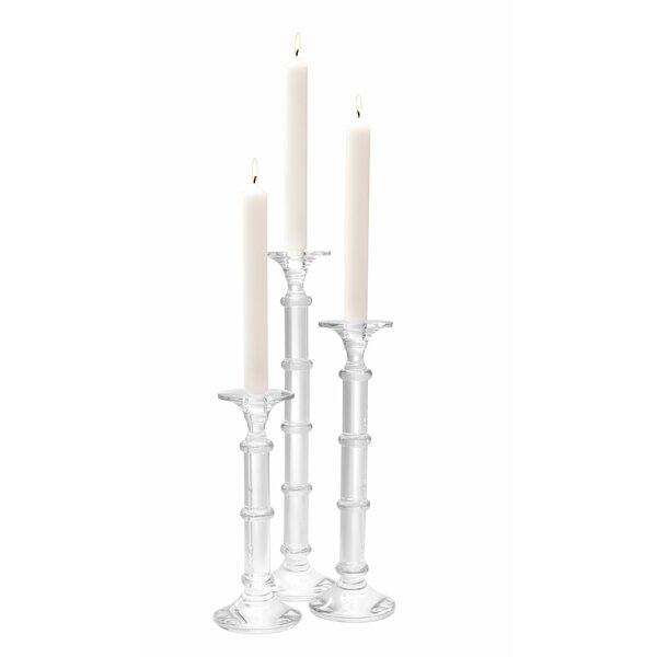 tall glass candle holders set of 3