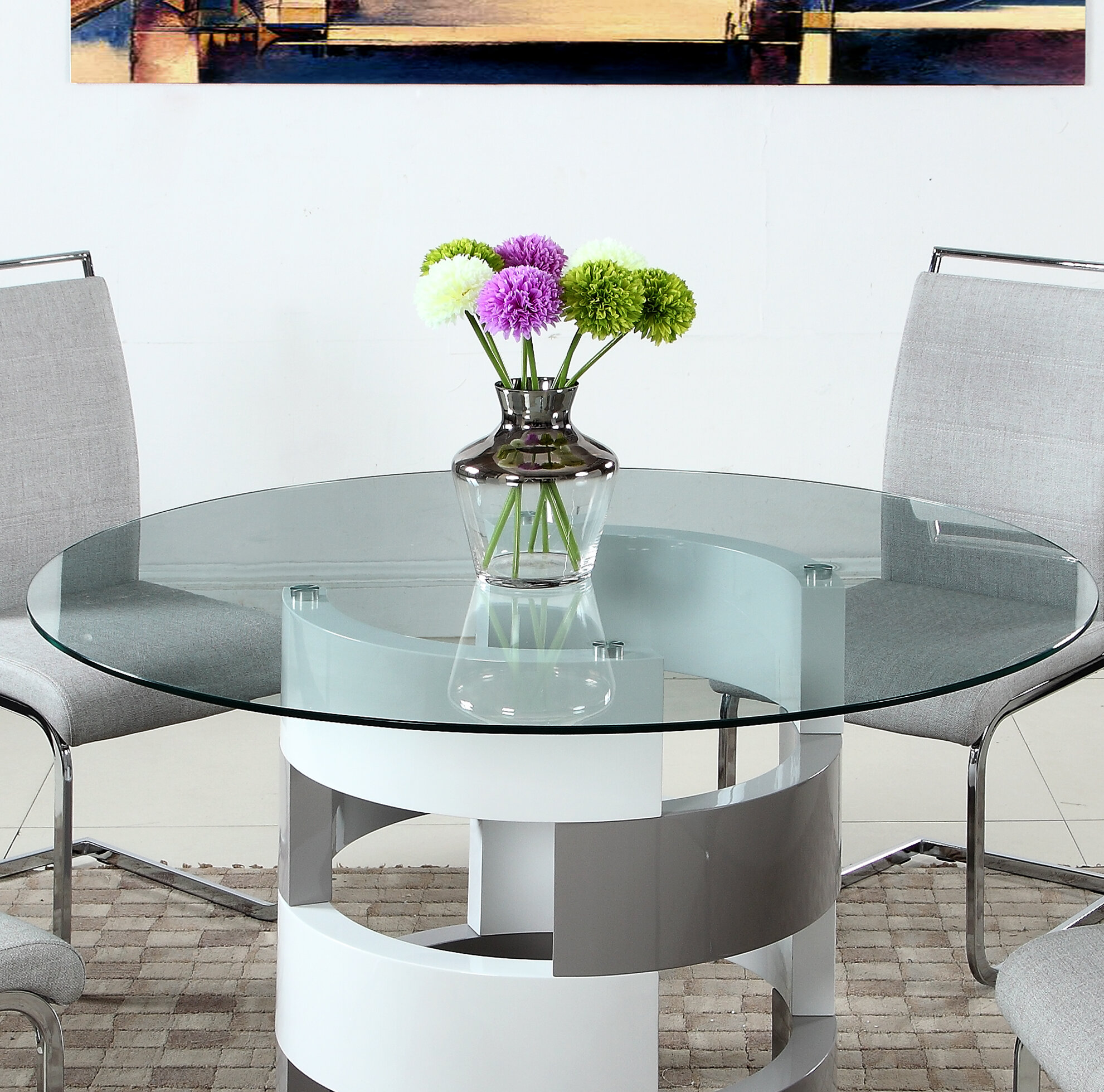 cylinder base dining table