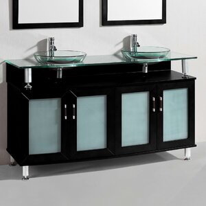 Modern 60″ Double Bathroom Vanity Set