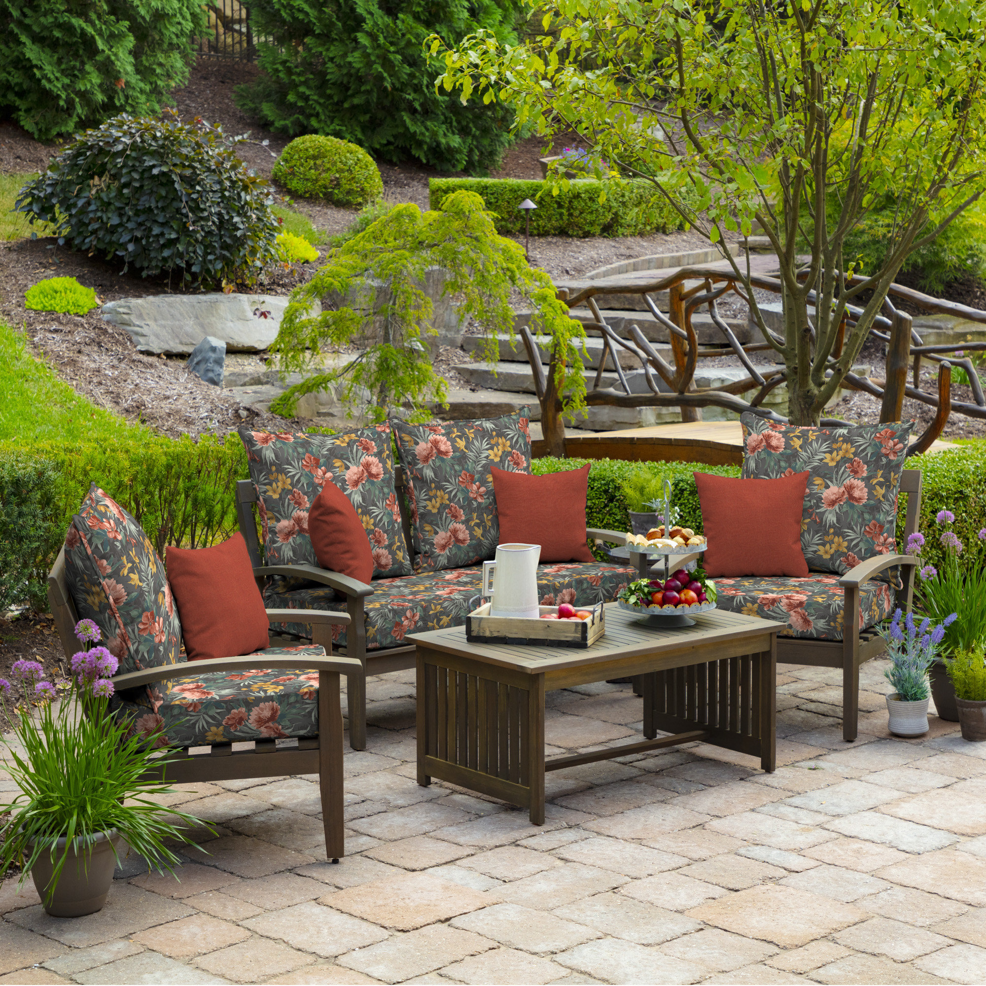 Andover Mills™ Phoebe Andover Mills™ Outdoor Seat/Back Cushion 24'' W x