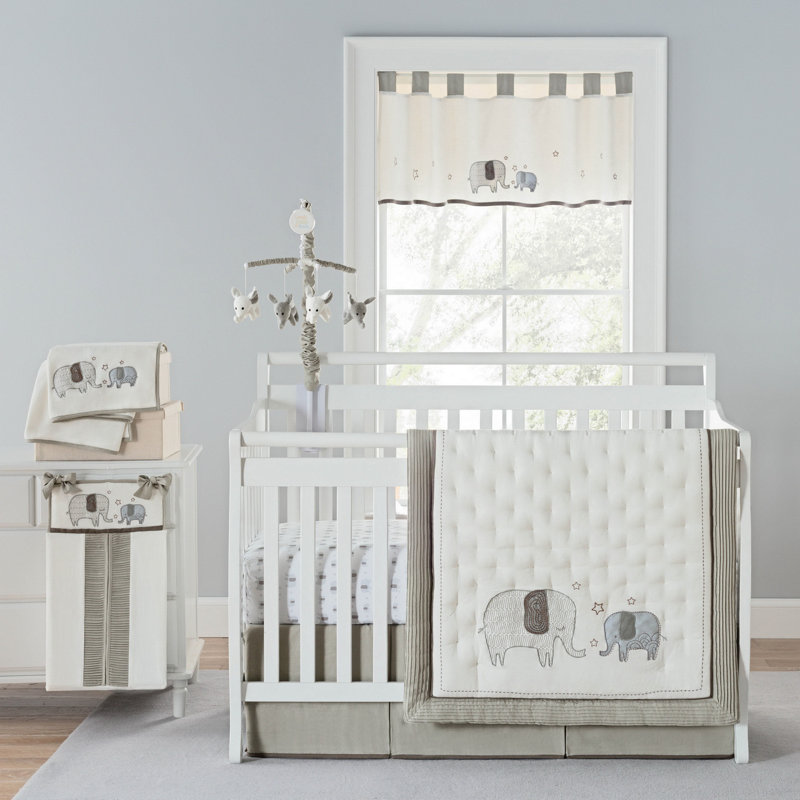 Arcola Elephant Baby Walk 4 Piece Crib Bedding Set Reviews