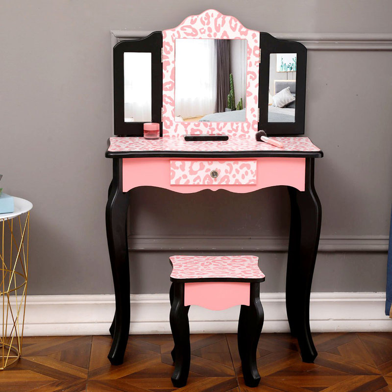 kids vanity set with mirror