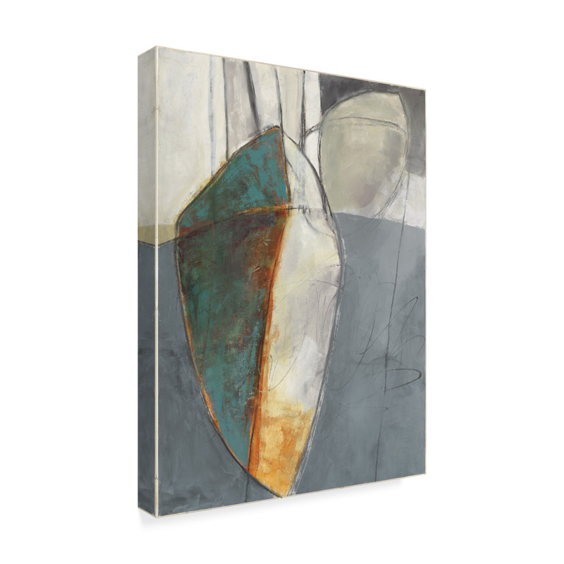 Wrought Studio The Finish Crop Turquoise Acrylic Painting Print