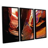 36 by 54 ArtWall Dean Uhlinger 4 Piece Windswept Floater Framed Canvas Staggered Set