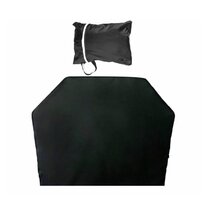 -Black Color 28x28inch Basic BBQ Grill Cover 210D Waterproof with Adjustable Cord Lock Round Grill Comily Plus