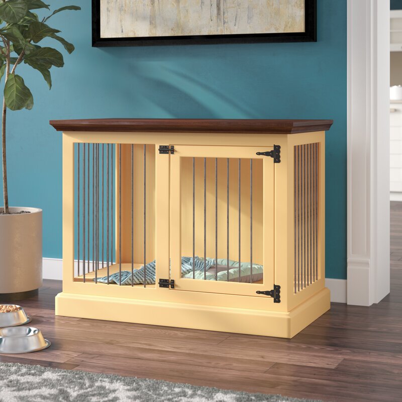 pet crate credenza