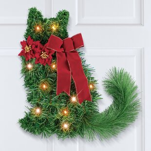 Green Metal Christmas Holiday Wreath Over Door Hook Hanger Glitter 12" X 2" NEW 