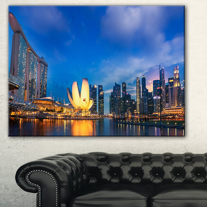East Urban Home Landscape Of Singapore Cityscape Oil Painting
