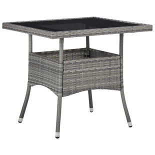 square rattan dining table