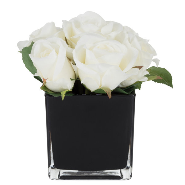 artificial roses in vase