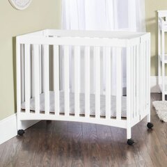 small gray crib