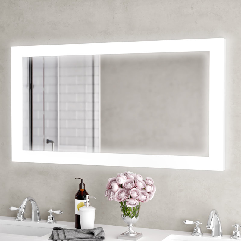 Orren Ellis Moorhead Backlit LED Lighted Bathroom/Vanity ...