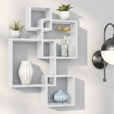 Intersecting Cube Accent Wall Shelf
