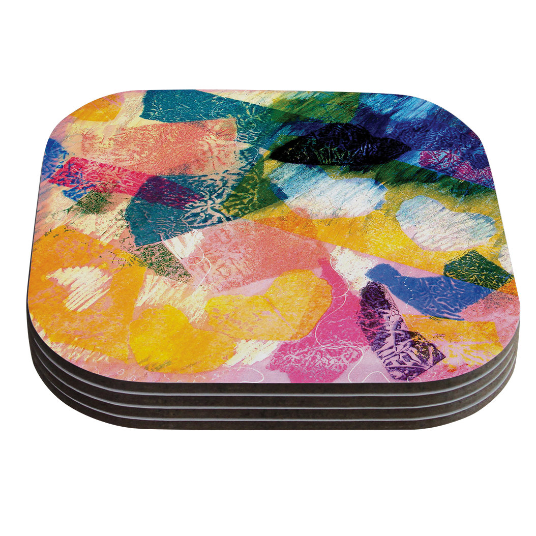 Kess InHouse Gabriela Fuente California Dream Rainbow Abstract Table Runner
