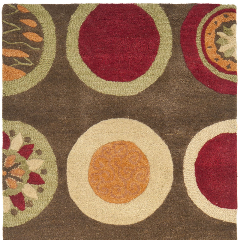 Latitude Run Chiara Hand Tufted Wool Red Brown Beige Area Rug Wayfair
