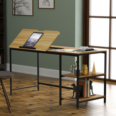 Multi-Function Height Adjustable Drafting Table Inbox Zero