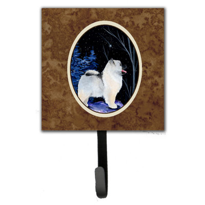 Caroline S Treasures Starry Night Keeshond Leash Holder And Wall