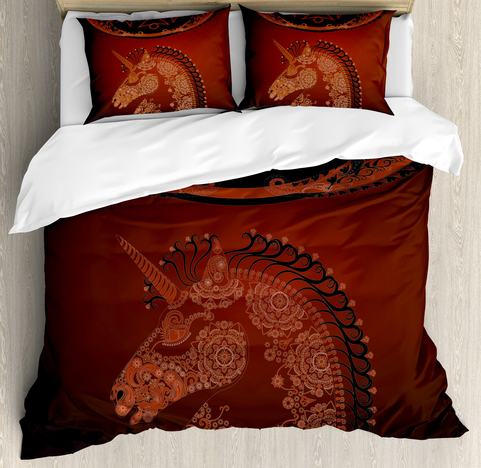 4 Piece Home Decoration Duvet Cover Set Include 1 Flat Sheet 1