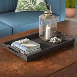 Yara Leather Tray in Brown