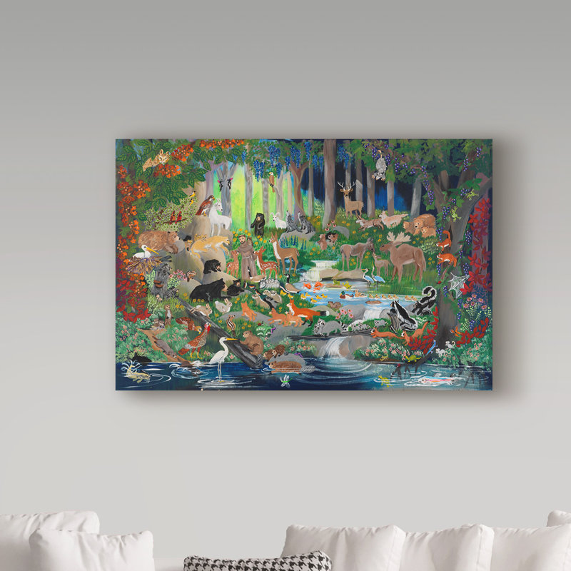 Winston Porter With St Francis 1 Forest Glade Acrylic Painting