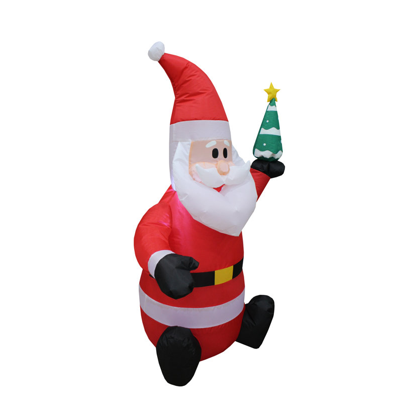 The Holiday Aisle Santa Claus With Tree Sapling Yard Christmas