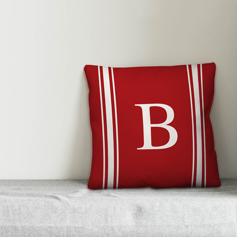monogram throw pillow