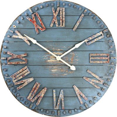 Oversized Wooden 36" Wall Clock