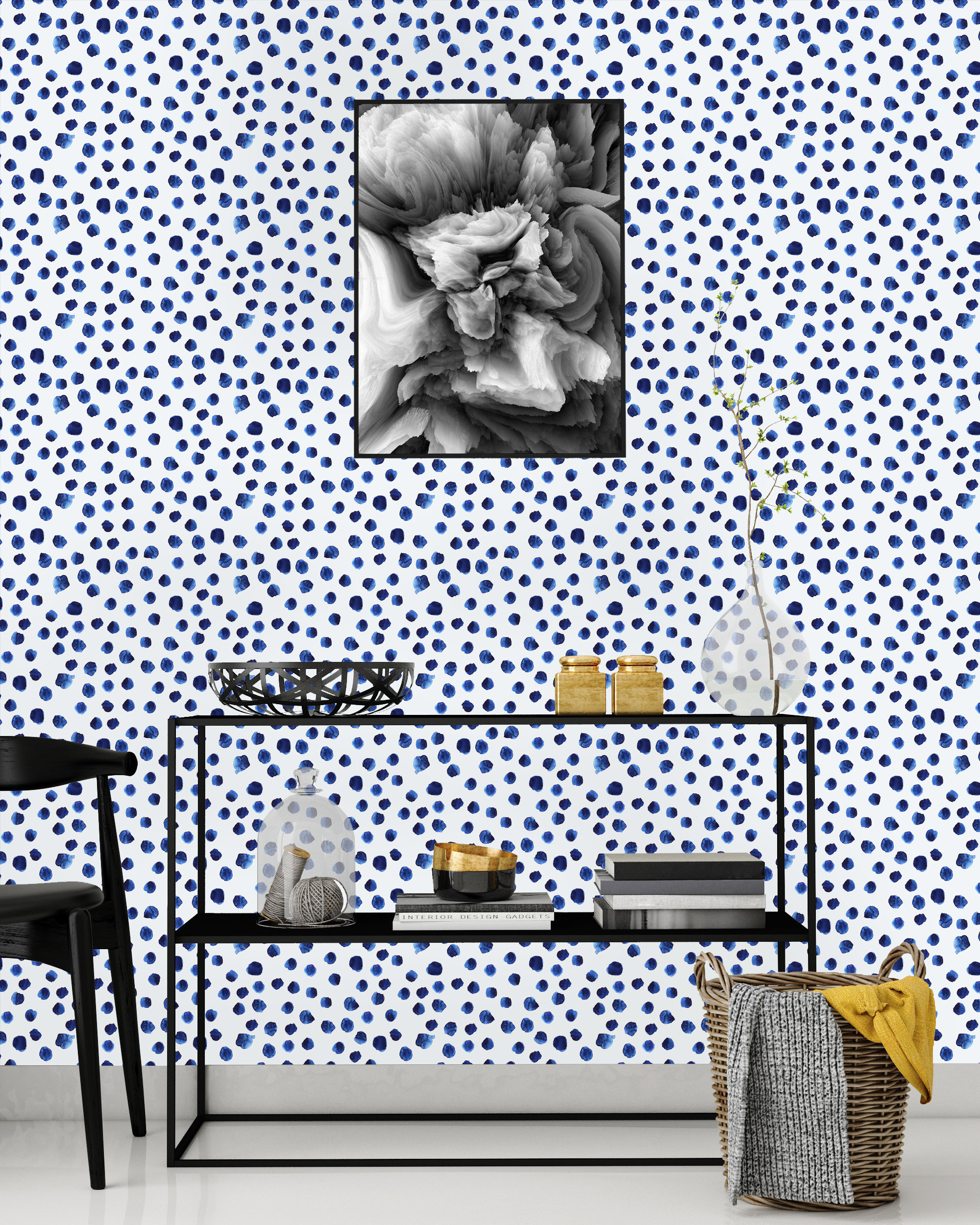 stick on wallpaper on Ebern Designs Nemorin Drops Peel And Stick Wallpaper Panel Reviews Wayfair