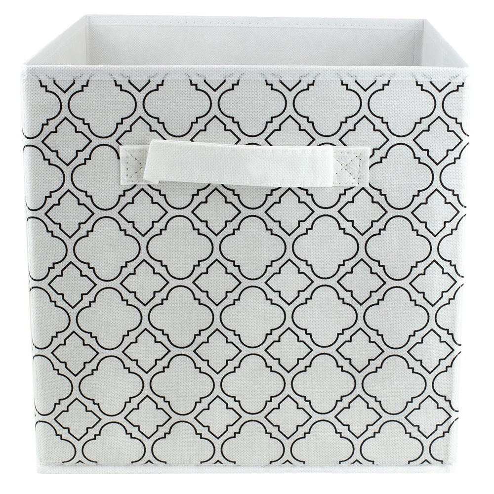 Rebrilliant Quatrefoil Collapsible Non Woven Storage Fabric Cube Wayfair
