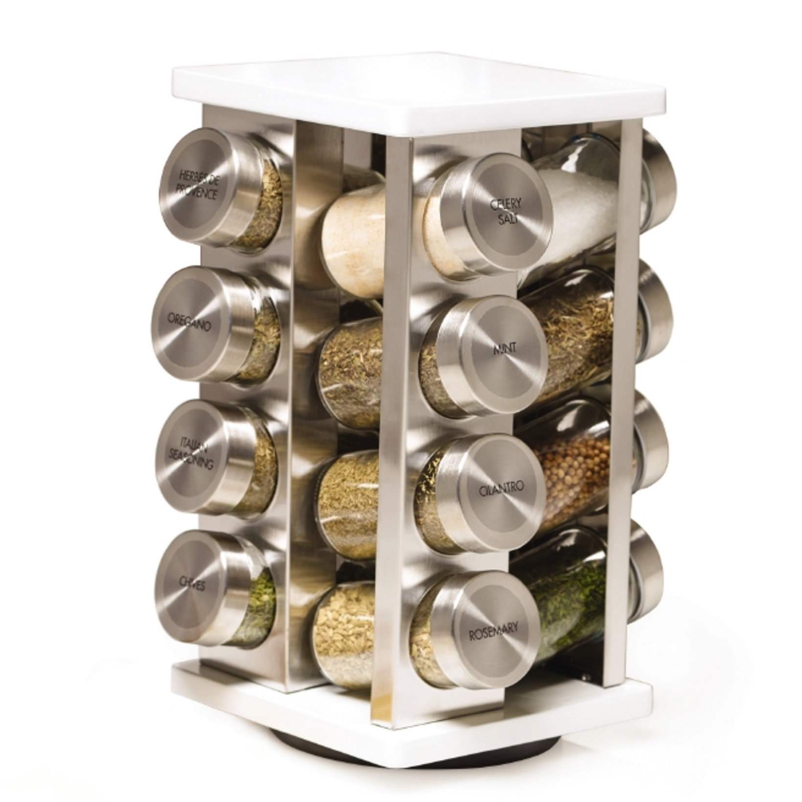 spice jar set with rack