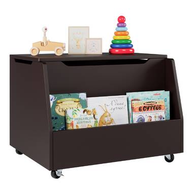 Step2 Lift and Hide 38 inch Bookcase with Storage Bin and Toy Organizer for Kids Tan/Blue for sale online 