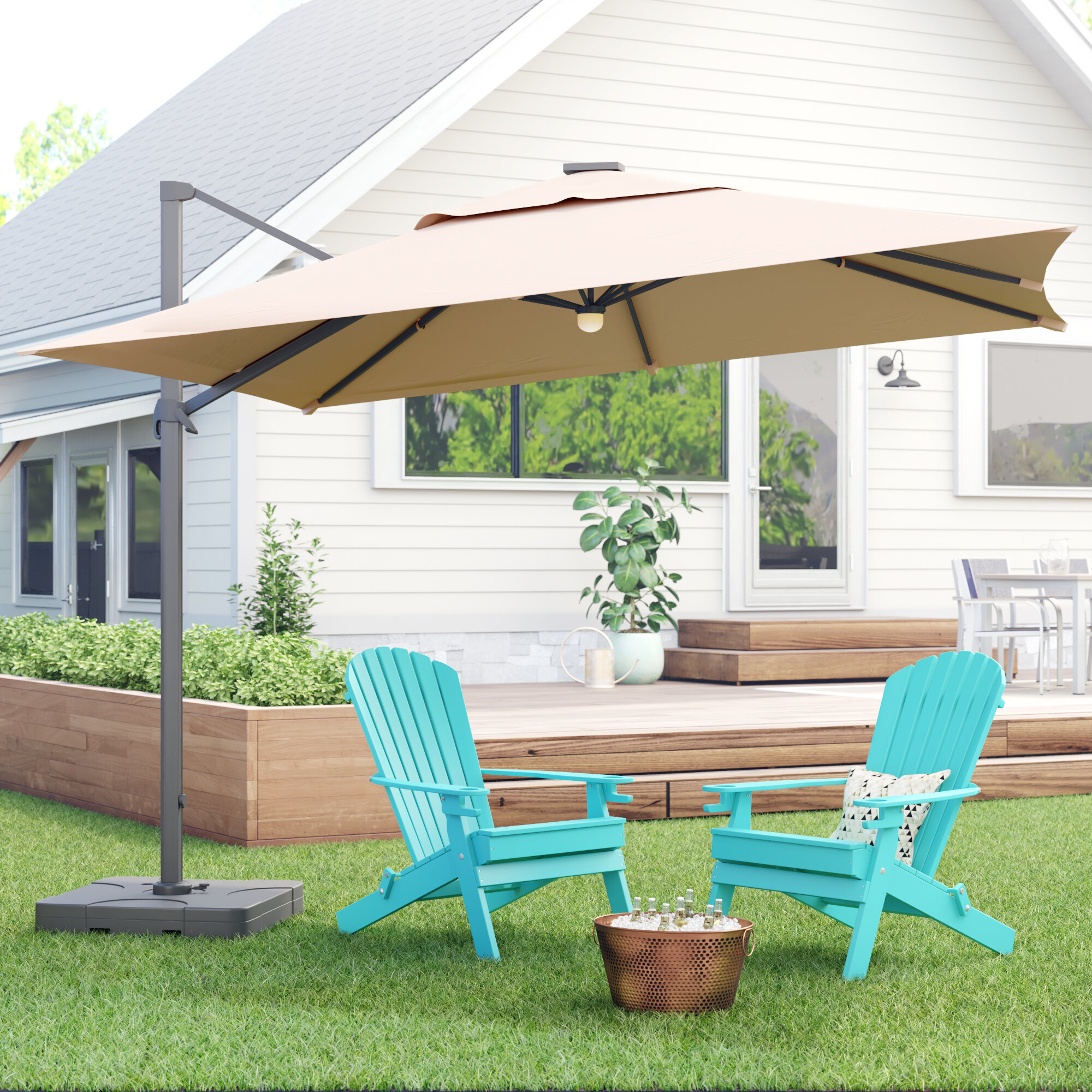 9 5 Foot 10 Foot Square Patio Umbrellas You Ll Love In 2020 Wayfair