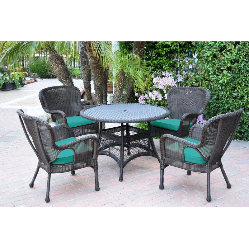 Mistana Damarion 5 Piece Dining Set With Cushions Reviews Wayfair