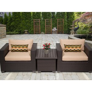 Belle 3 Piece Deep Seating Group with Cushion