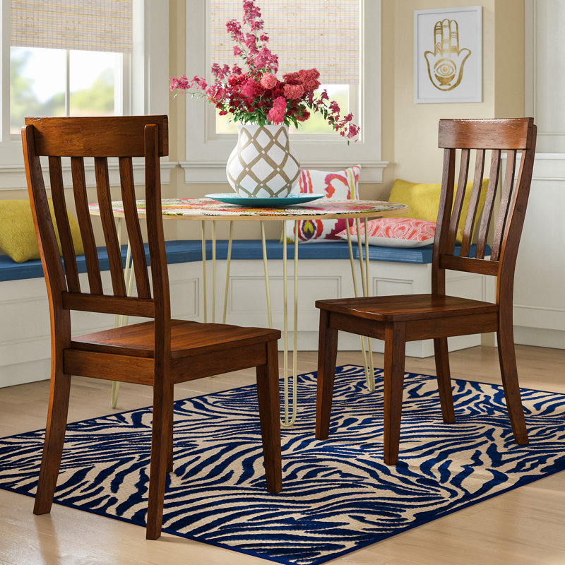 Birch Lane Heritage Benedetta Solid Wood Slat Back Side Chair In